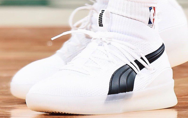 puma clyde court disrupt white and black