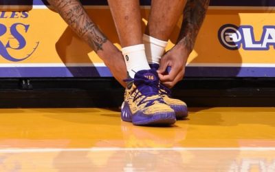 Brandon Ingram in the Adidas Crazy Explosive 2017 'Purple and gold'