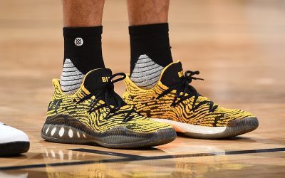 Brandon Ingram in the Adidas Crazy Explosive 2017 'Yellow and black'