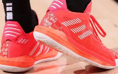Damian Lillard in the Adidas Dame 6 'Pink'