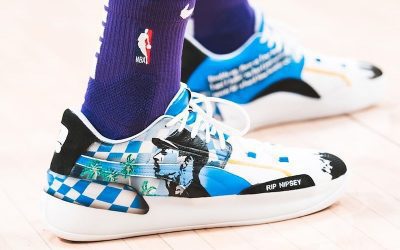 Danny Green in the Puma Clyde Hardwood 'RIP Nipsey'