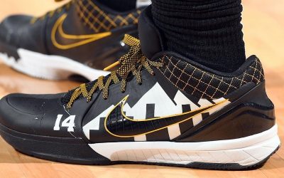 Gary Harris in the Nike Zoom Kobe 4 Protro 'Denver Nuggets'
