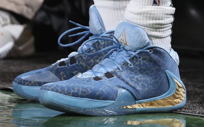 Giannis Antetokounmpo in the Nike Zoom Freak 1 “Coming to America”