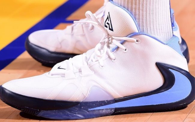 Giannis Antetokounmpo in the Nike Zoom Freak 1 “Villanova”