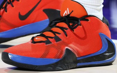 Jordan Clarkson in the Nike Zoom Freak 1 'Red, black and blue'