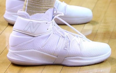 Kawhi Leonard in the New Balance OMN1S 'Triple White'