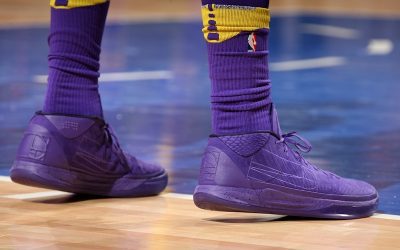 Kentavious Caldwell-Pope in the Nike Kobe AD Mid 'All purple'