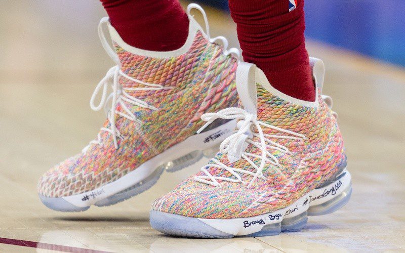 LeBron James in the Nike LeBron 15 “Cereal”