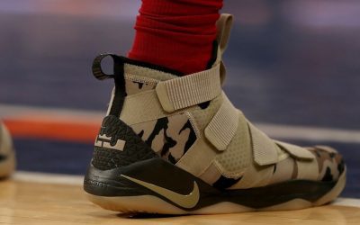 LeBron James in the Nike Zoom LeBron Soldier 11 'Veterans Day'
