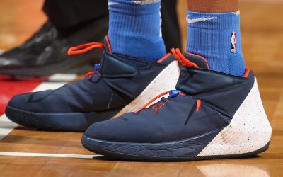 Russell Westbrook in the Jordan Why Not Zer0.1 'Navy and white'