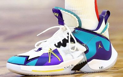 Russell Westbrook in the Jordan Why Not Zer0.2 'Mighty Ducks'