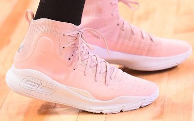 Stephen Curry in the Under Armour Curry 4 'Flushed pink'