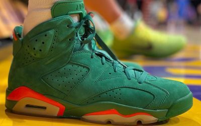 Troy Daniels in the Air Jordan 6 Retro 'All green'