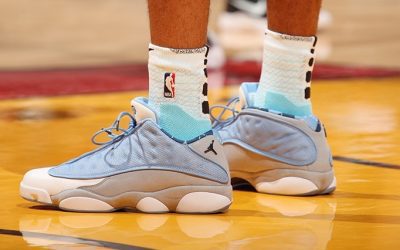 Wayne Ellington in the Air Jordan 13 Retro 'UNC'