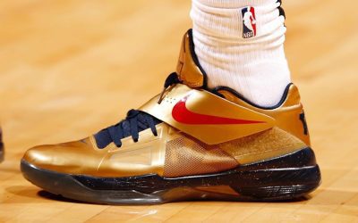 Derrick Jones Jr. in the Nike Zoom KD 4 'Gold Medal'