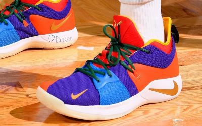 Jayson Tatum in the Nike PG 2 'Coloring Book'