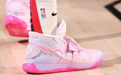 Nassir Little in the Nike KD 12 'Aunt Pearl'