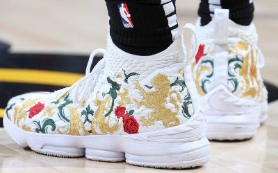 Keldon Johnson in the Nike LeBron 15 'King's Cloak' Kith'