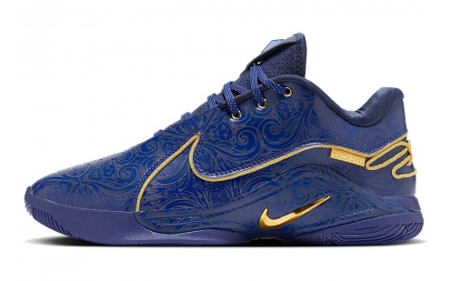 Anthony Davis in the Nike LeBron 22 'Monopoly Deep Royal Blue'